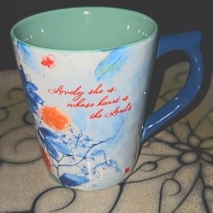 DaySpring Inspirational Coffee Mug Tea Cup 52127 Peacock Art By Lauren Wan